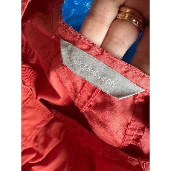 Liz Claiborne Womens Salmon Pink Jacket Large with Pockets - Picture 4 of 11